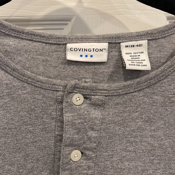 Covington Men’s Gray Pullover Shirt 👕 with buttons - Picture 3 of 4